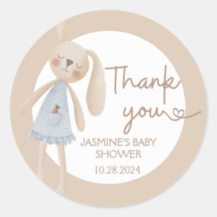 Sticker Rond Joli Boho Oh Baby Bunny Merci