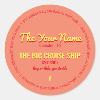 Sticker Rond Joli canards de croisière Personnalisé