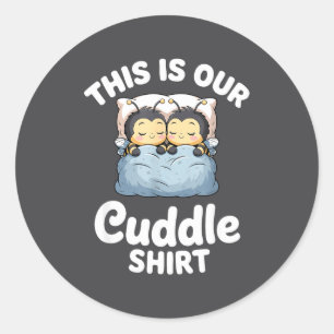Sticker Rond Joli couple de l'heure du coucher abeille C'est no