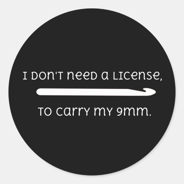 Sticker Rond Joli Crochet 9mm Crochet dire (Devant)