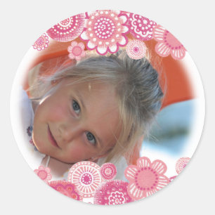 Sticker Rond Joli dans Pretty Painted Girls Photo Cupcake Toppe
