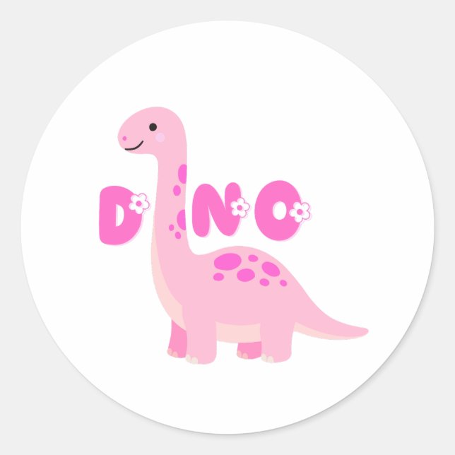 Sticker Rond Joli dinosaure 🦕  (Devant)