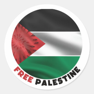 Sticker Rond Joli drapeau de la pastèque de Palestine, liberté