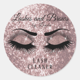 Sticker Rond Joli Eyelashes Nettoyant Lash Design - Rose