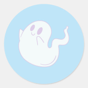 Sticker Rond Joli Fantôme