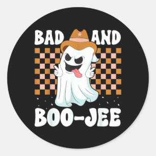Sticker Rond Joli Fantôme Boujee Mauvais Et Boujee Halloween