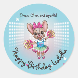 Sticker Rond Joli Français coloré Pawsitive School Spirit