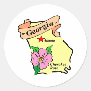 Sticker Rond Joli Georgia Map Tee - shirts and Gifts