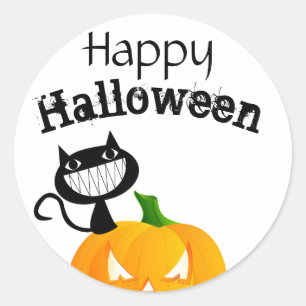 Sticker Rond Joli Halloween Enfants Trick ou Treat