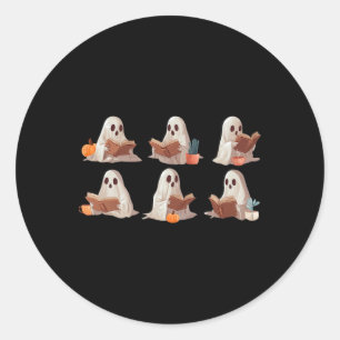 Sticker Rond Joli Halloween Graphisme de lecpratique des Fantôm