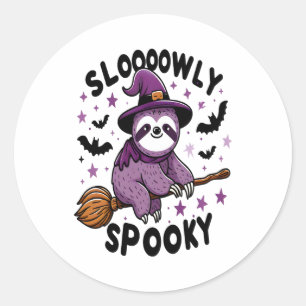 Sticker Rond Joli Halloween Sloth Joie (2)