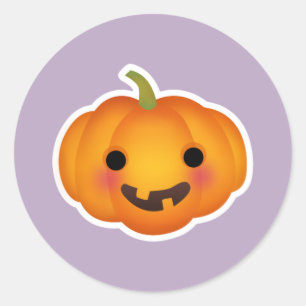 Sticker Rond Joli Halloween/Thanksgiving Citrouille Design