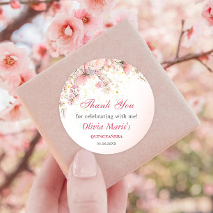 Sticker Rond Joli Jardin Fleur sauvage Sweet 16