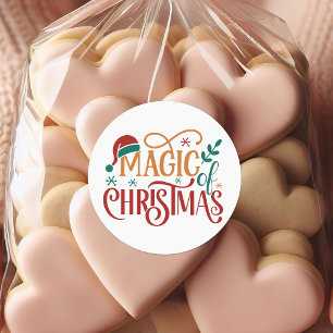 Sticker Rond Joli 'Magie de Noël'