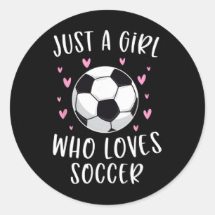 Sticker Rond Joli maillot de football pour filles juste une fil