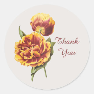Sticker Rond Joli merci fleurs
