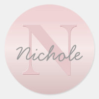 Joli Monogramme rose personnalisable et votre nom 
