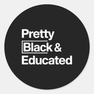 Sticker Rond Joli Noir instruit Noir Histoire Mois Fille Afr