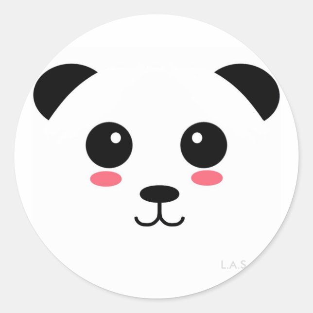 Sticker Rond Joli Panda (Devant)