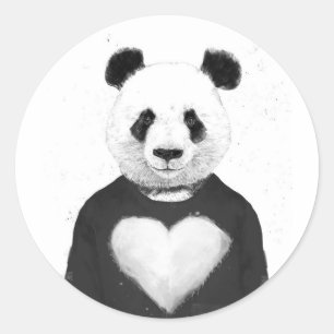 Sticker Rond Joli panda