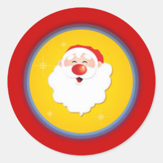 Sticker Rond Joli Père Noël