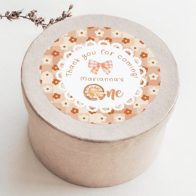 Sticker Rond Joli petit chou 1er anniversaire Merci (Créateur téléchargé)