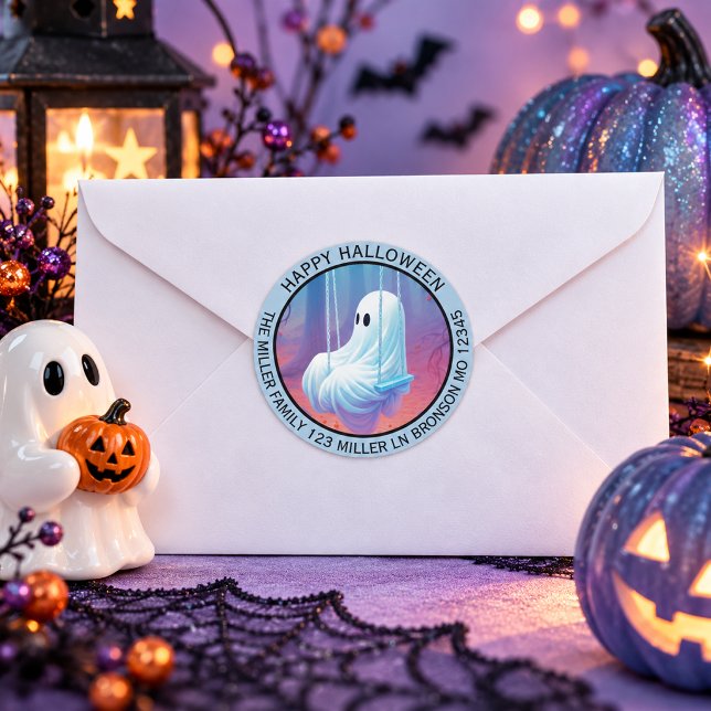 Sticker Rond Joli Swing Ghost Envelope Seal (Créateur téléchargé)