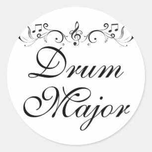 Sticker Rond Joli Tambour Grand Marching Band Cadeau