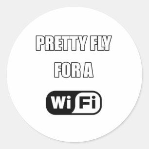 Sticker Rond Joli vol pour une connexion Wi-Fi