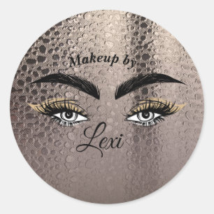 Sticker Rond Joli Yelashes Yachts Lashes Rose Gold Glam