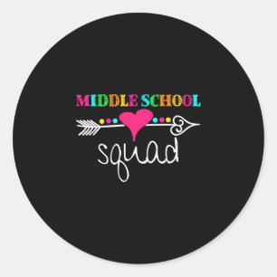 Sticker Rond Jolie bande de collège - jour de rentrée au collèg