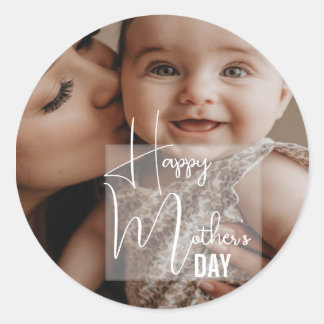 Sticker Rond Jolie carte de voeux pour la fête des mères