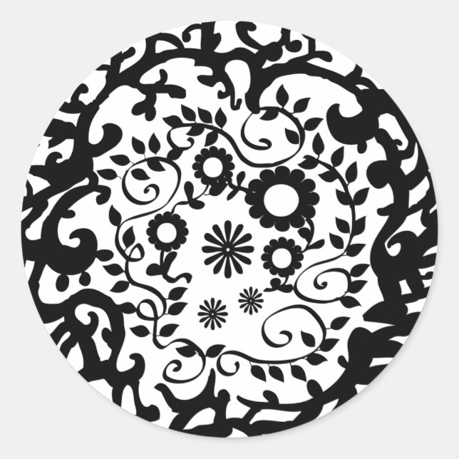 Sticker Rond Jolie conception circulaire (Devant)