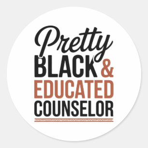 Sticker Rond Jolie Conseillère Noire Et Éduquée Histoire Des No