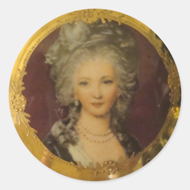 Sticker Rond Jolie Dame (Devant)