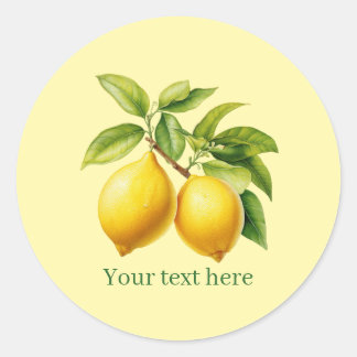 Sticker Rond Jolie entreprise de citron personnalisable 