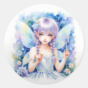Sticker Rond Jolie Fairy Pastel