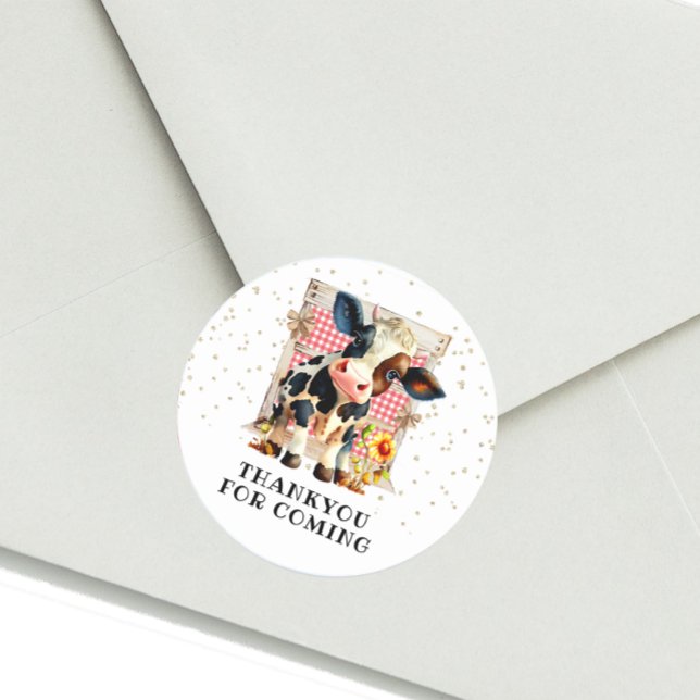 Sticker Rond Jolie fête de la vache sacrée (Créateur téléchargé)