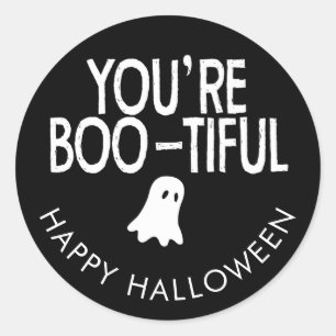 Sticker Rond Jolie fête d'Halloween en famille