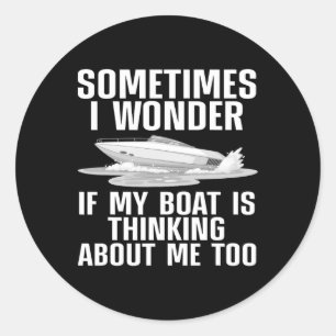 Sticker Rond Jolie illustration de bateau pour hommes femmes ca