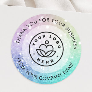 Sticker Rond Jolie Parties scintillant Holographique Fille Glam