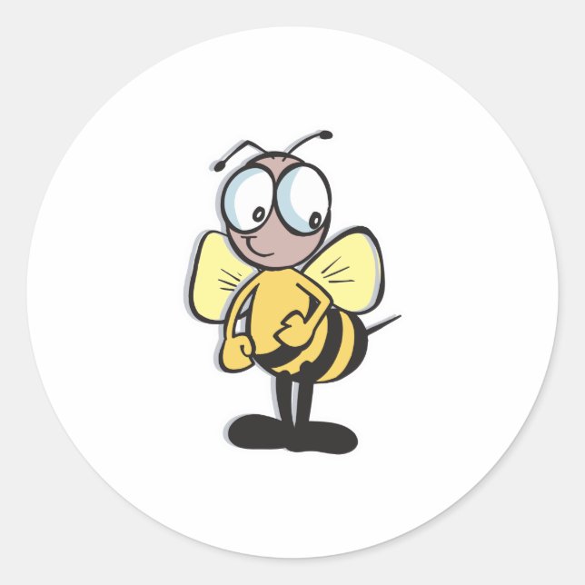 Sticker Rond jolie petite abeille (Devant)