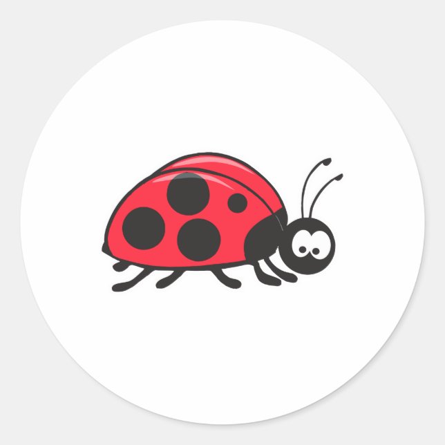 Sticker Rond jolie petite coccinelle (Devant)