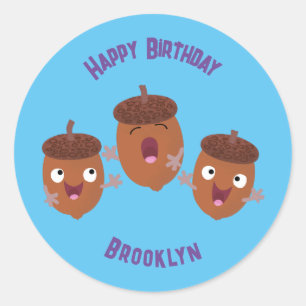 Sticker Rond Jolies chansons chantent des chansons pour les enf