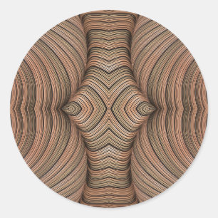 Sticker Rond ~ Jolies nuances de fractal Brown ~