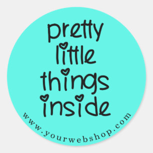 Sticker Rond Jolies petites choses - Couleur personnalisée Peti