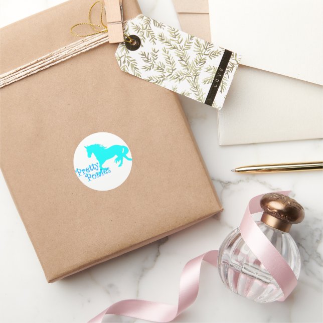 Sticker Rond Jolies Poney Officiels (Cadeaux)