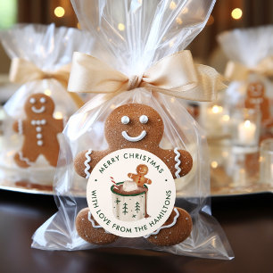 Sticker Rond Jolis biscuits et chocolat de Noël