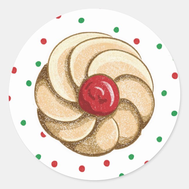 Sticker Rond Jolis biscuits italiens de fêtes (Devant)