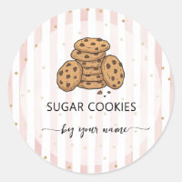 Jolis cookies au sucre rayures rose Pâtisserie